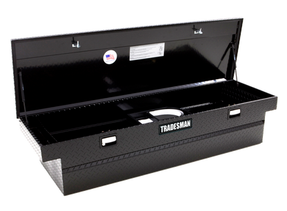 Tradesman Aluminum Single Lid Cross Bed Truck Tool Box (63in.) - Black Tradesman