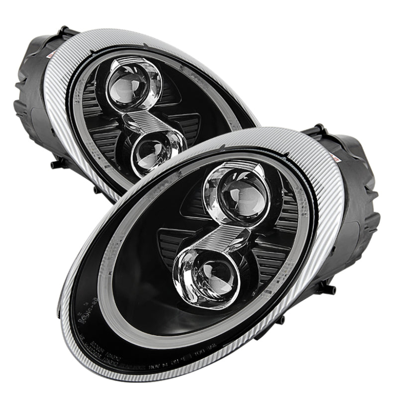 Spyder Porsche 911 05-09 Projector Headlights Xenon/HID Model- DRL LED Blk PRO-YD-P99705-HID-DRL-BK SPYDER