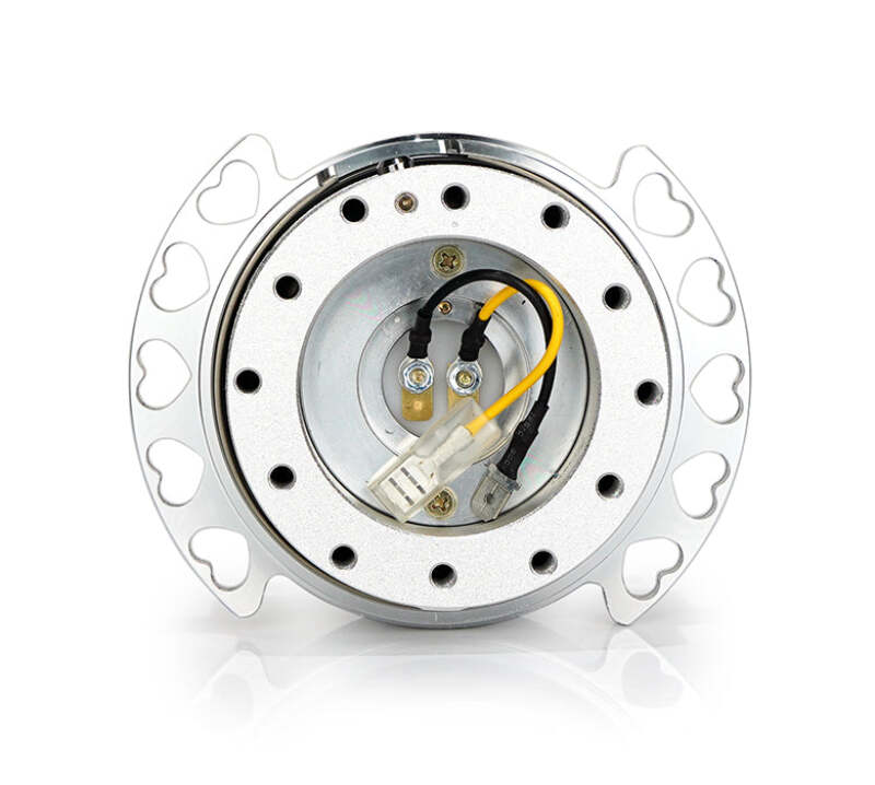 NRG Quick Release Kit - Silver Body/ Shinny Chrome Heart Cutout Ring - SRK-222SL-SL