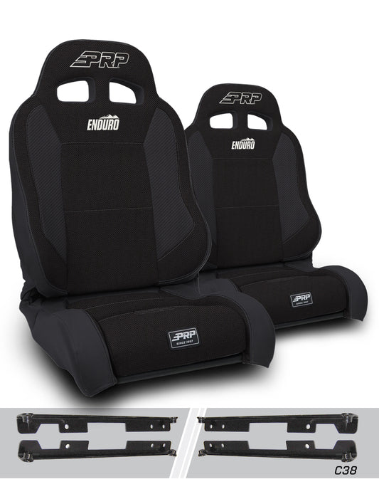 PRP Jeep Wrangler Enduro Elite Reclining Seat - Grey A89010-C38-54
