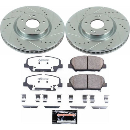 Power Stop 11-15 Kia Optima Front Z26 Street Warrior Brake Kit PowerStop