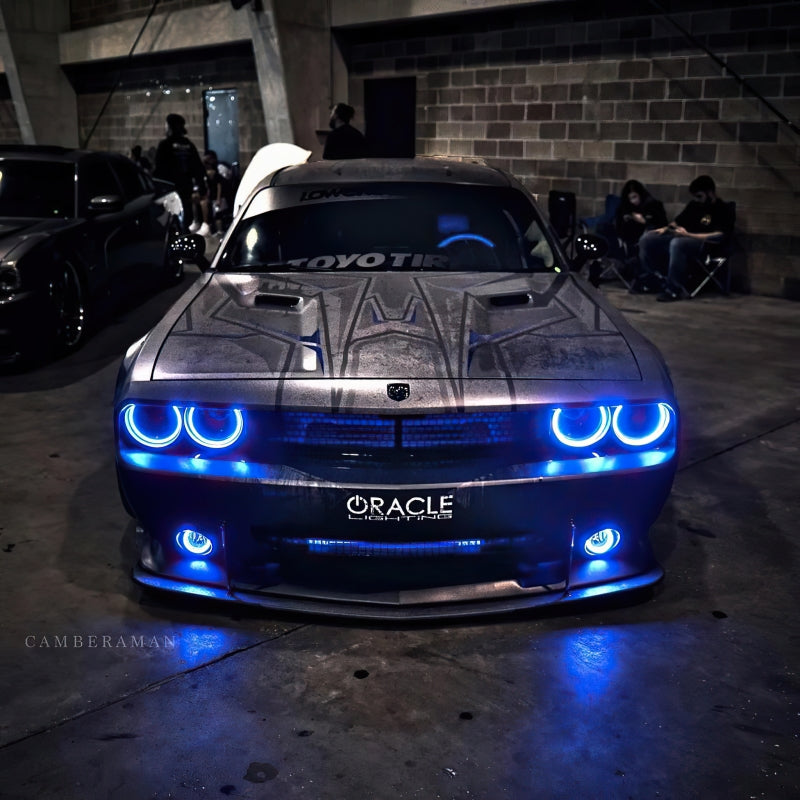 Oracle 08-14 Dodge Challenger Dynamic Surface Mount Headlight/Fog Light Halo Kit COMBO - ColorSHIFT