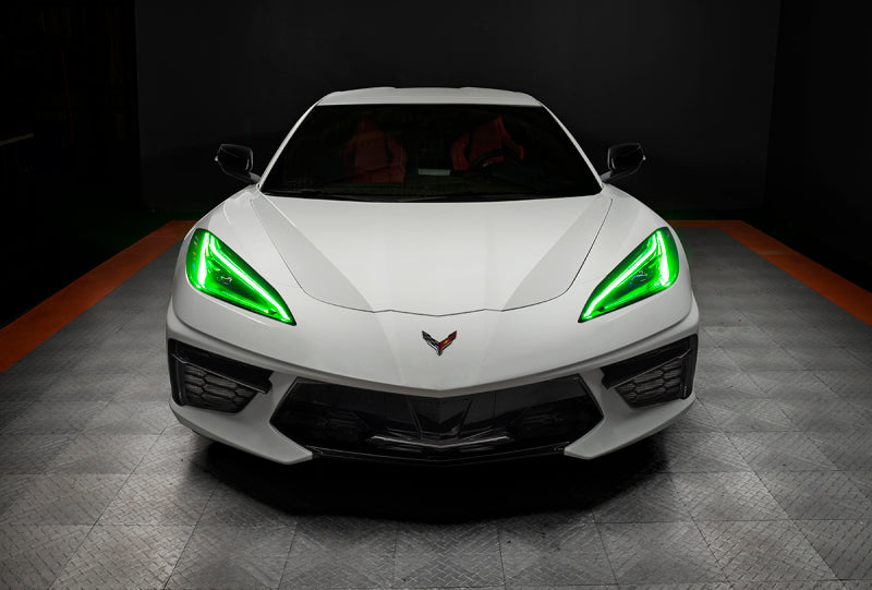Oracle 20-21 Chevy Corvette C8 RGB+A Headlight DRL Upgrade Kit - ColorSHIFT w/o Controller