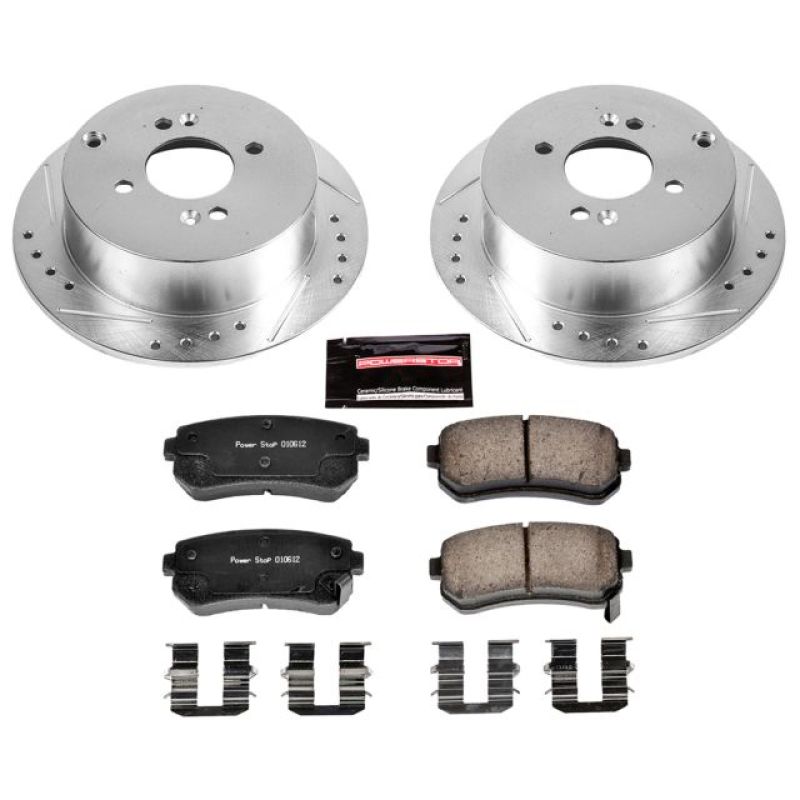 Power Stop 06-07 Hyundai Accent Rear Z23 Evolution Sport Brake Kit PowerStop