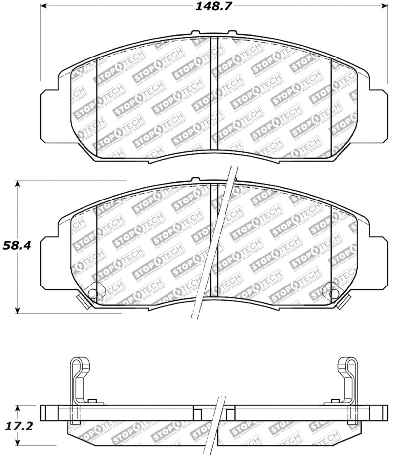 StopTech Street Disc Brake Pads - 305.09590 Stoptech