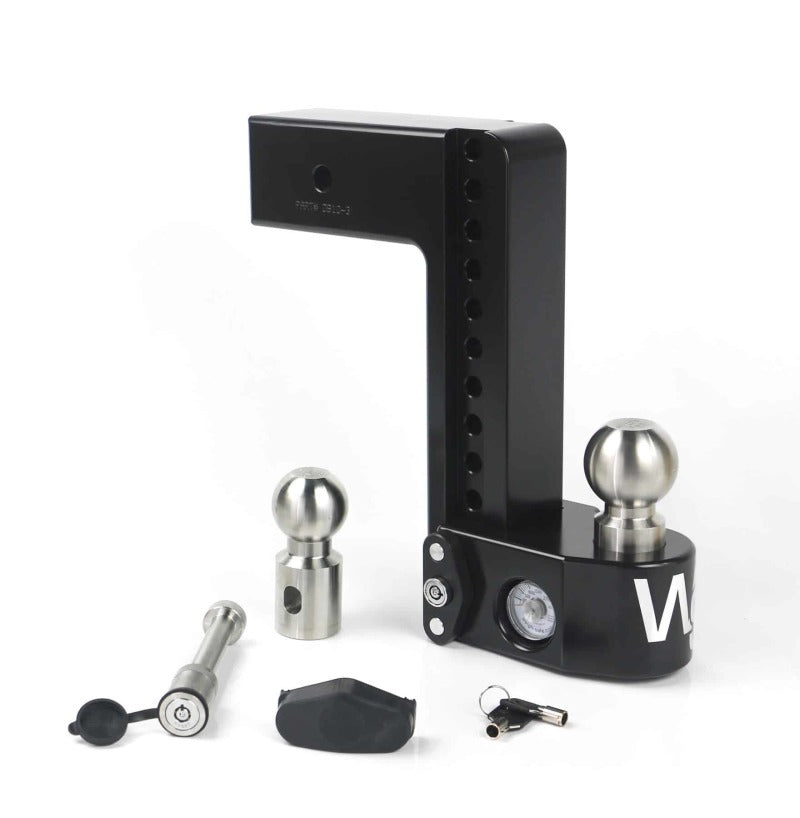 Weigh Safe 10in Drop Hitch w/Built-in Scale & 3in Shank (8K/21K GTWR) w/WS05 - Black Cerakote