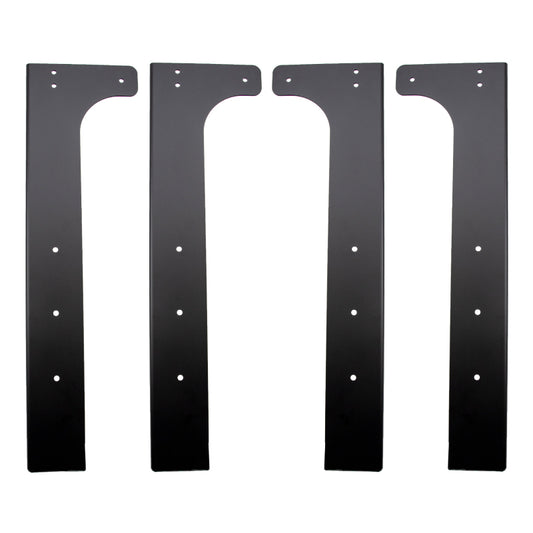 Wehrli Modular Steel Work Bench Leg Kit 40in Tall x .120in Thick - Flat Black - WCF25-40-120-FB