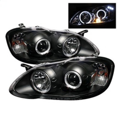 Spyder Toyota Corolla 03-08 Projector Headlights LED Halo- LED Blk - Low H1 PRO-YD-TC03-HL-BK SPYDER