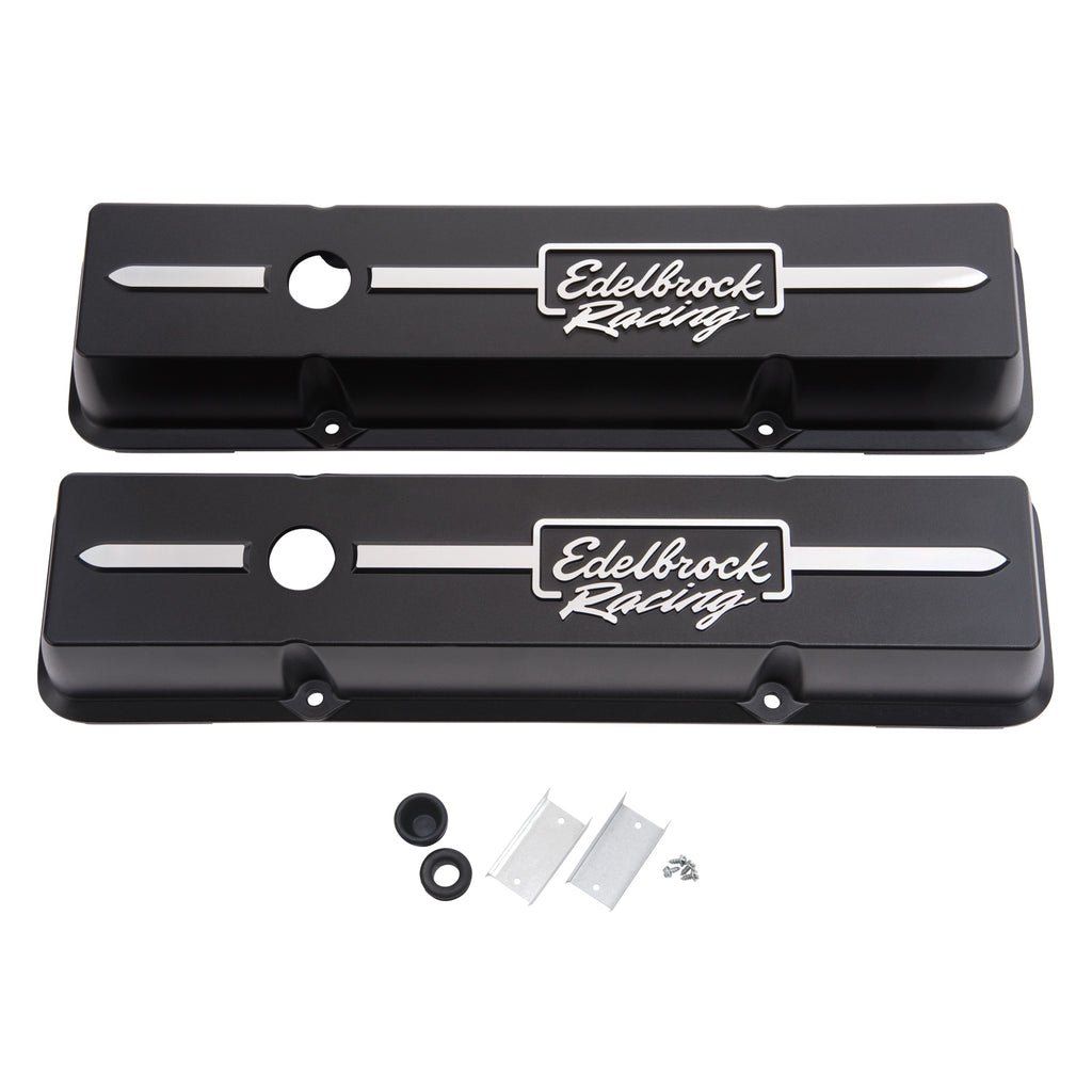 Edelbrock Racing Series Valve Covers for Chevy 262-400 V8 1959-1986 - 41633