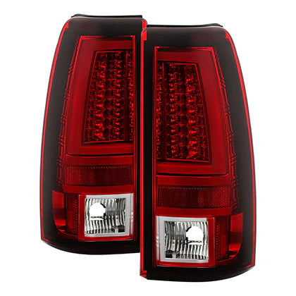 Spyder Chevy Silverado 1500/2500 99-02 Version 2 LED Tail Lights - Red Clear ALT-YD-CS99V2-LED-RC