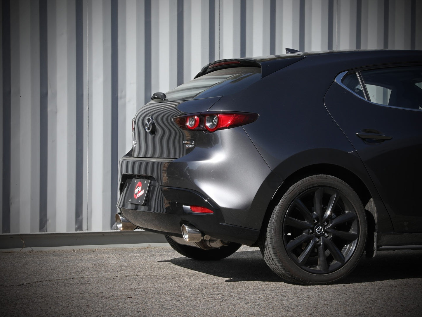 AFE Mazda 3 Hatchback 19-23 L4-2.5L/2.5L Takeda 2-1/2 IN 304 Stainless Steel Axle-Back Exhaust System w/ Polished Tip - 49-37023-P aFe