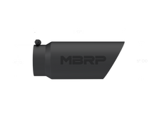 Load image into Gallery viewer, MBRP Universal Tip 5 O.D. Dual Wall Angled 4 inlet 12 length - Black Finish - T5053BLK