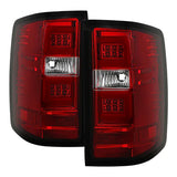 Spyder Chevy 1500 14-16 Light Bar LED Tail Lights Red Clear ALT-YD-CS14-LBLED-RC