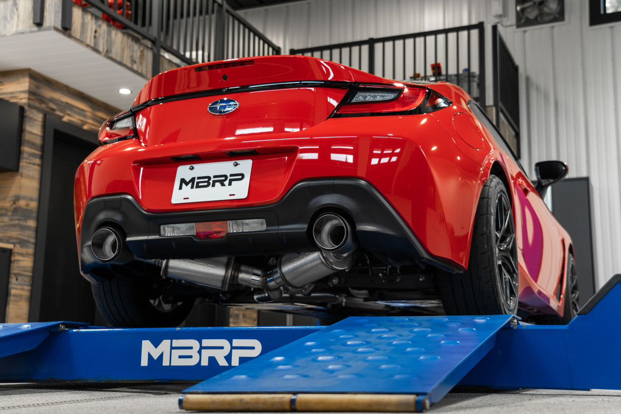 MBRP 2013-2024 FR-S / BRZ / GR86 2.4L 3in Cat Back Dual Rear Exhaust (Street Profile) - S48043BE MBRP