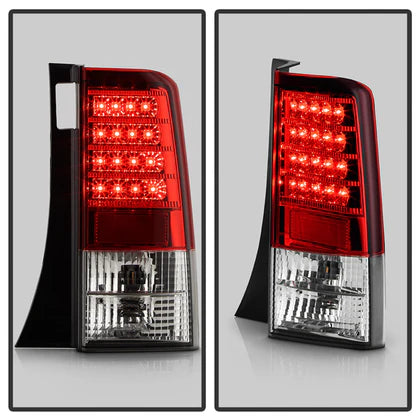 Spyder Scion XB 03-07 Version 2 LED Tail Lights Red Clear ALT-YD-TSXB03-LED-V2-RC