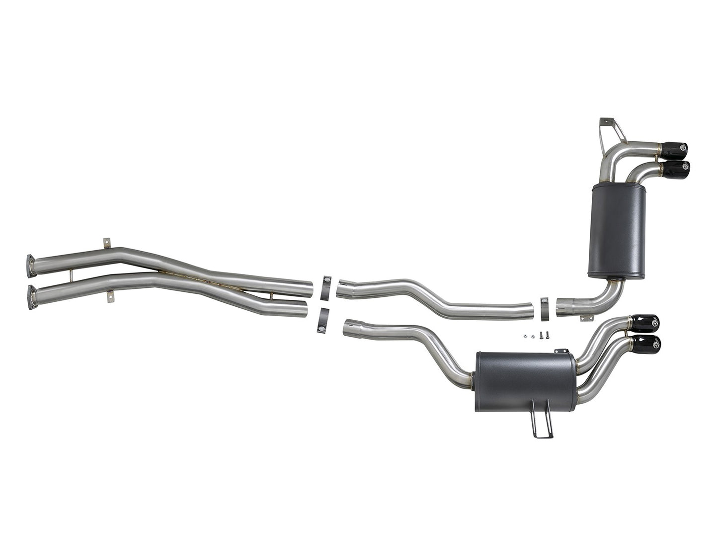 aFe BMW M3 (E46) 01-06 L6-3.2L S54 MACH Force-Xp 2-1/2" 304 Stainless Steel Cat-Back Exhaust System - 49-36344-B aFe