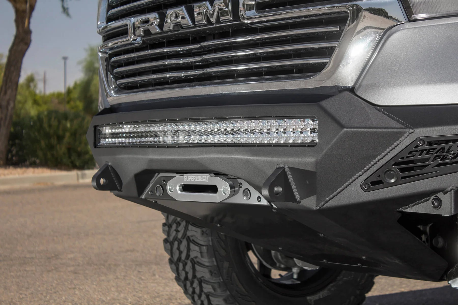 Addictive Desert Designs 2019-2023 Ram 1500 Stealth Fighter Front Bumper - F551422770103 Addictive Desert Designs