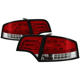 Spyder Audi A4 4Dr 06-08 LED Tail Lights Red Clear ALT-YD-AA406-G2-LED-RC