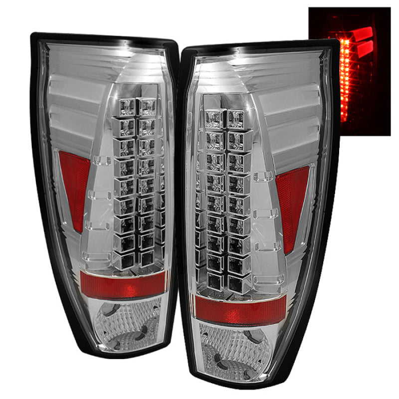Spyder Chevy Avalanche 02-06 LED Tail Lights Chrome ALT-YD-CAV02-LED-C SPYDER