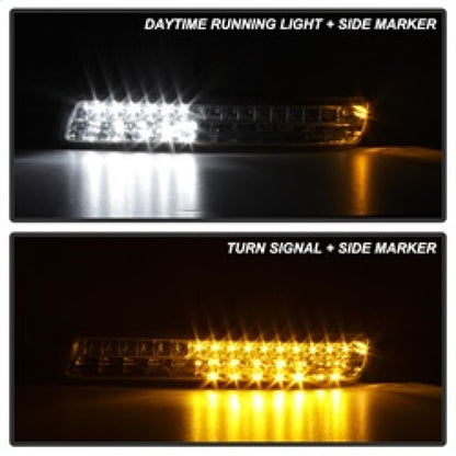 xTune 99-06 GMC Sierra (Excl Denali) Full LED Bumper Lights - Chrome (CBL-GSI99-LED-C) SPYDER