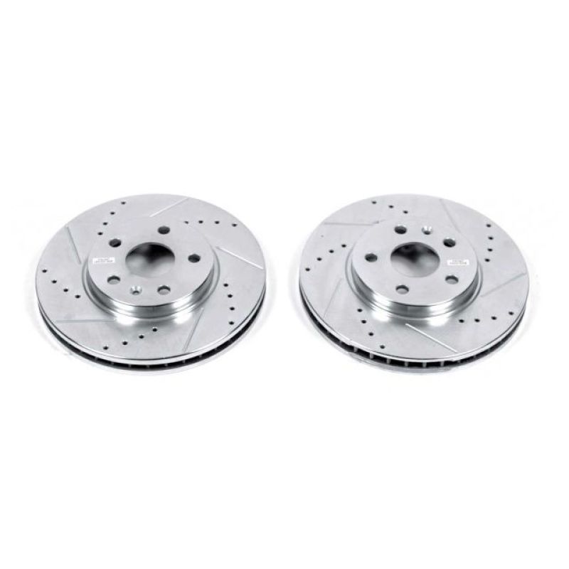 Power Stop 08-14 Cadillac CTS Front Evolution Drilled & Slotted Rotors - Pair PowerStop