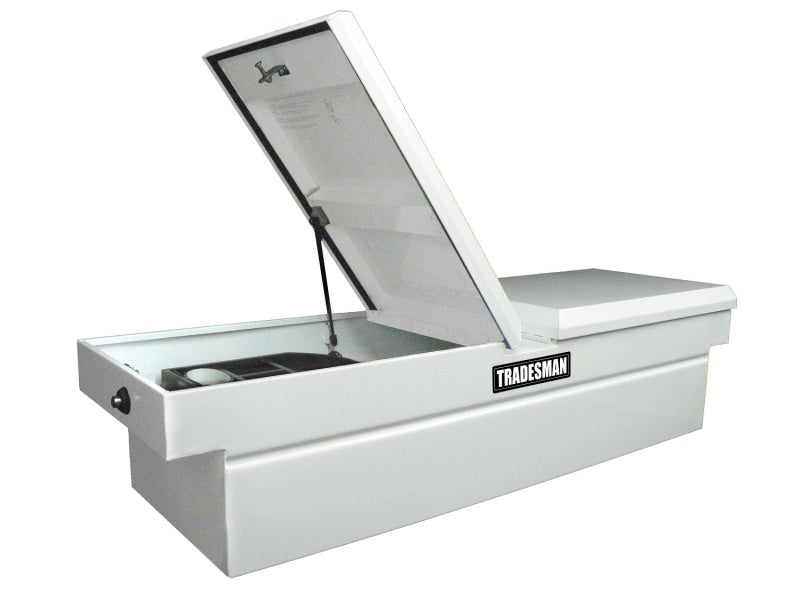 Tradesman Steel Cross Bed Truck Tool Box (70in.) - White Tradesman