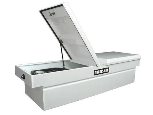 Tradesman Steel Cross Bed Truck Tool Box (70in.) - White Tradesman