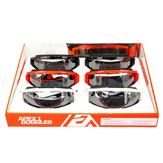 Answer Apex 1 google Assortment with Display - 2 each of Black, White, Red