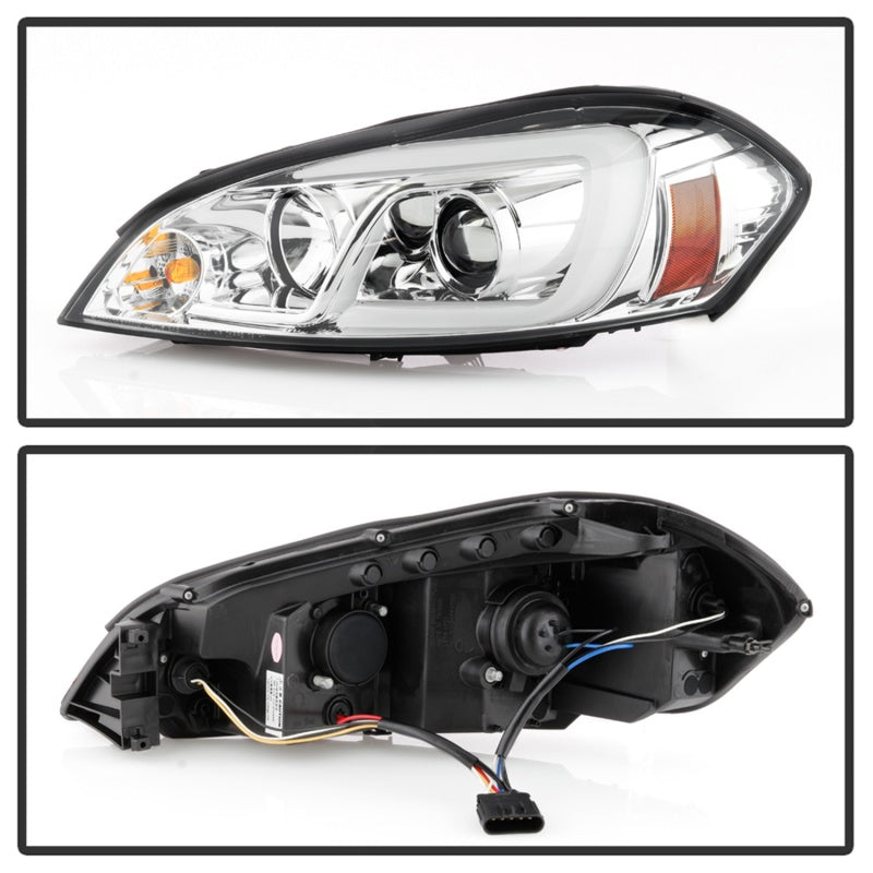 Spyder 06-13 Chevy Impala / 06-07 Chevy Monte Carlo Projector Headlights - Light Bar - Chrome SPYDER