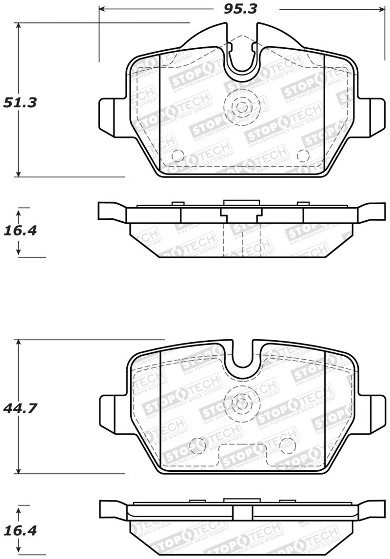 StopTech Premium Ceramic Brake Pads - 308.12260 Stoptech