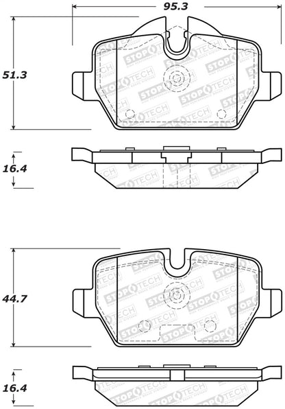 StopTech Premium Ceramic Brake Pads - 308.12260 Stoptech