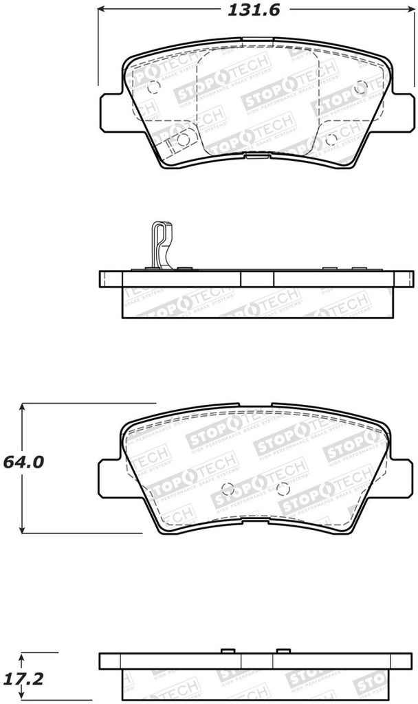 StopTech Premium Ceramic Brake Pads - 308.14450