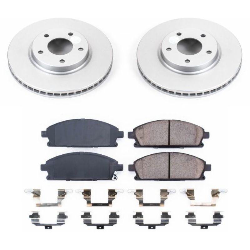 Power Stop 04-09 Nissan Quest Front Z17 Evolution Geomet Coated Brake Kit PowerStop