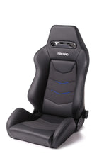 Load image into Gallery viewer, Recaro Speed V Display Seat (Dynamic/Reclinable) - Black Leather/Blue Suede w/Chrome Base