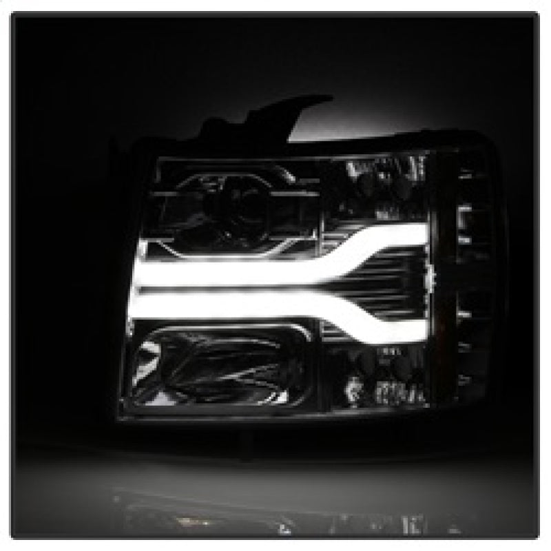 Spyder Chevy Silverado 1500 07-13 Version 3 Projector Headlights - Chrome PRO-YD-CS07V3-LBDRL-C SPYDER