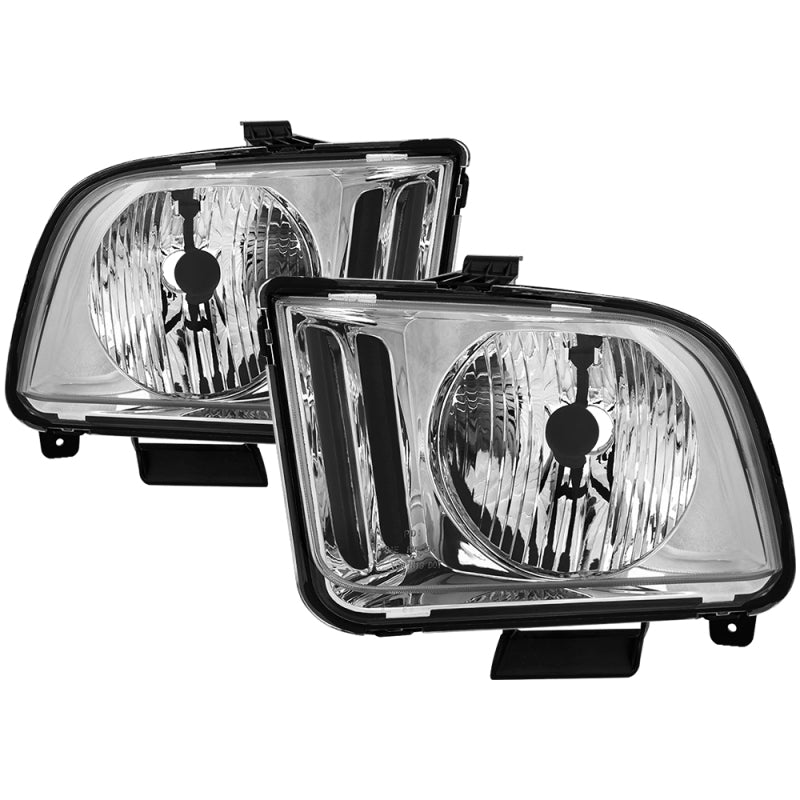 xTune Ford Mustang 05-09 Halogen OEM Style Headlight (Non HID) OEM Chrome HD-JH-FM05-C SPYDER