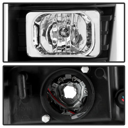 Spyder Ford F250/350/450 11-16 V2 High-Power LED Headlights-White Light Bar-Black PRO-YD-FS11V2PL-BK SPYDER
