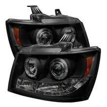 Load image into Gallery viewer, Spyder Chevy Suburban 1500 07-14 Projector Headlights LED Halo LED Blk Smke PRO-YD-CSUB07-HL-BSM