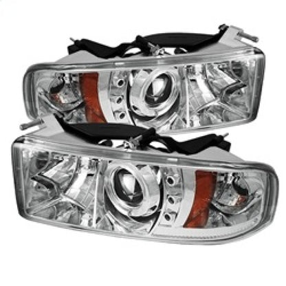 Spyder Dodge Ram 1500 94-01 94-02 Projector Headlights LED Halo LED Chrm PRO-YD-DR94-HL-AM-C SPYDER