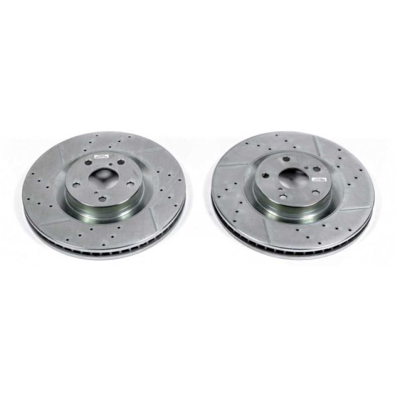 Power Stop 16-17 Lexus GS200t Front Evolution Drilled & Slotted Rotors - Pair PowerStop