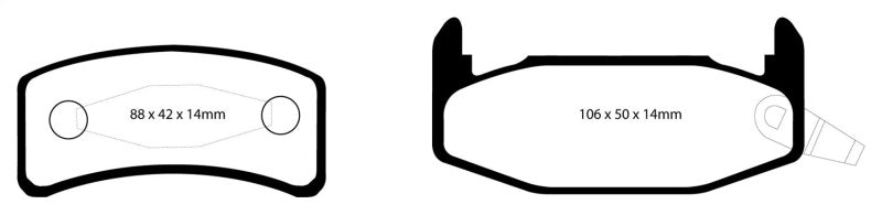 EBC YellowStuff Rear Brake Pads - DP4978R EBC