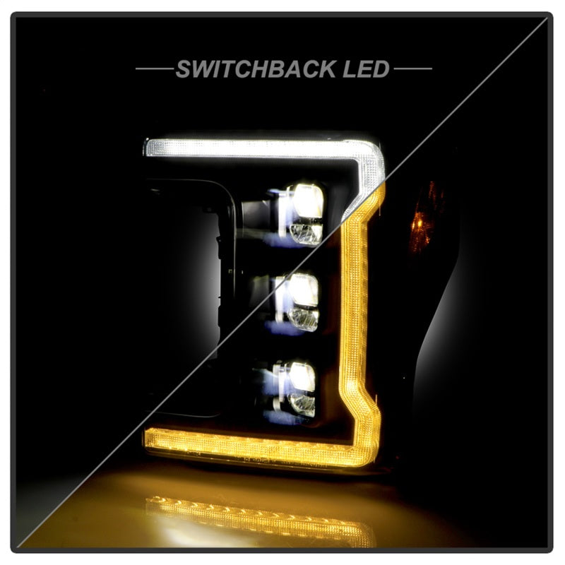 Spyder Ford F-250/F-350/F450 17-18 Full LED Headlights Chrome PRO-YD-FS17HALAP-SEQ-BK SPYDER