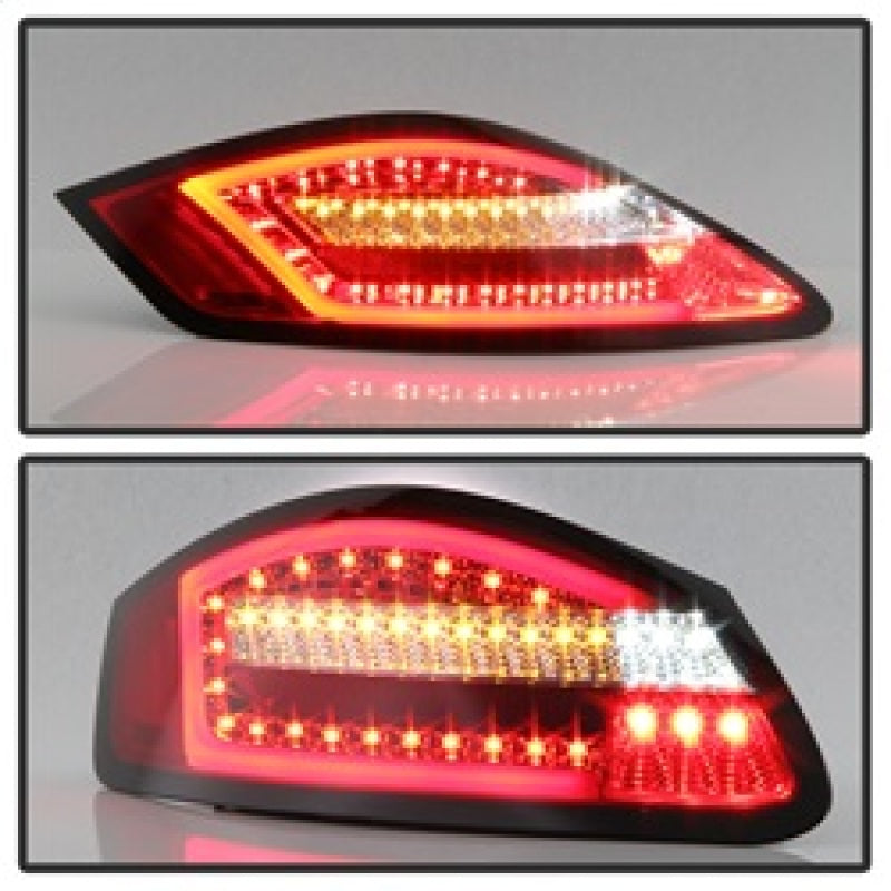 Spyder Porsche 987 Cayman 06-08 / Boxster 05-08 LED Tail Lights - Red Clear ALT-YD-P98705-LED-RC SPYDER