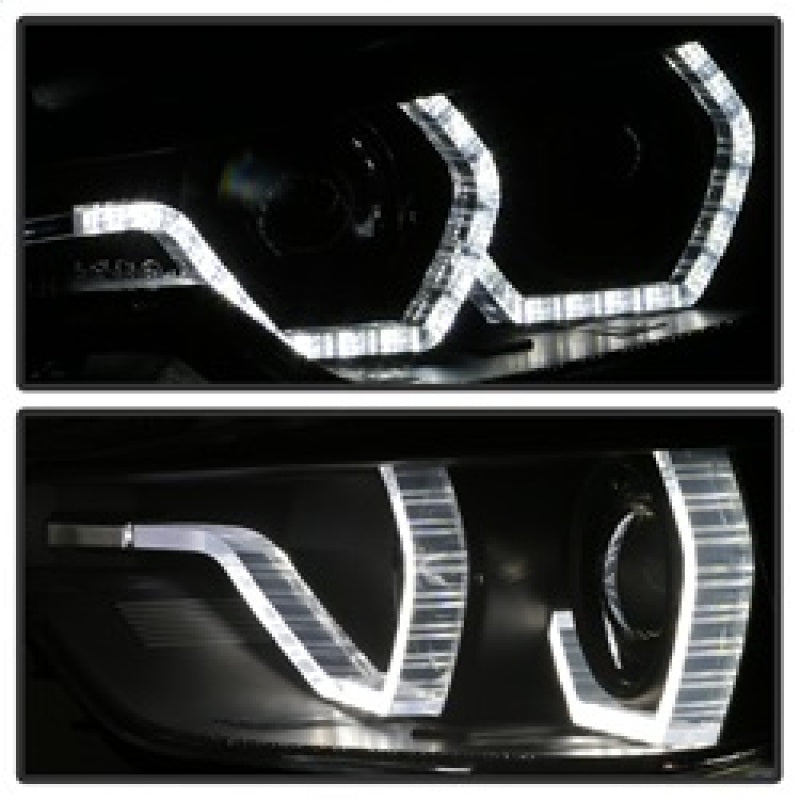 Spyder 12-14 BMW F30 3 Series 4DR Projector Headlights - LED DRL - Black (PRO-YD-BMWF3012-DRL-BK) SPYDER