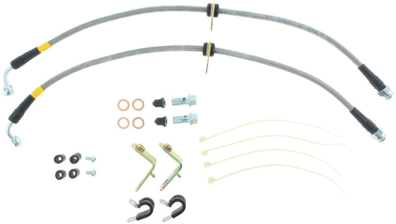 StopTech 11-14 Ford Mustang GT 5.0L V8 Stainless Steel Front Brake Lines Stoptech