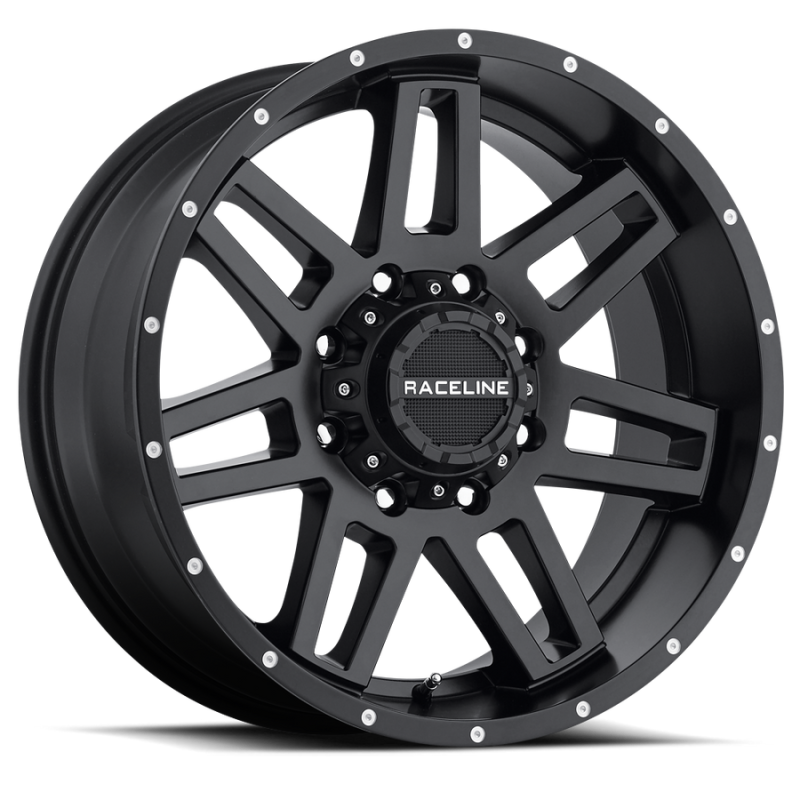 Raceline 931B Injector 16x8in / 5x114.3/5x127 BP / 0mm Offset / 78.1mm Bore - Satin Black Wheel