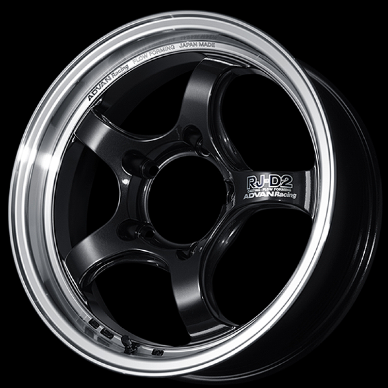 Advan RG-D2 15x5.5 / +38 Offset / 4-100 / 63mm Bore / Machining & Black Gunmetallic