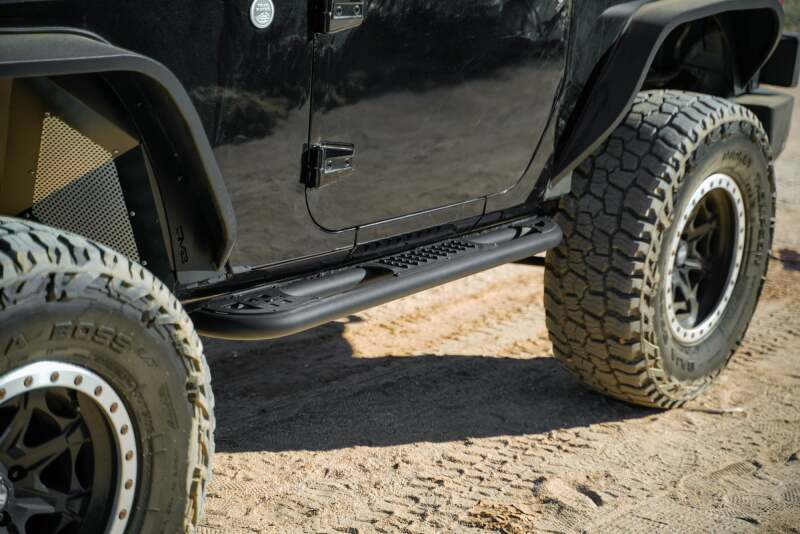 DV8 Offroad 07-18 Jeep Wrangler JK 2 Door Body/Pinch Weld Mounted Side Steps