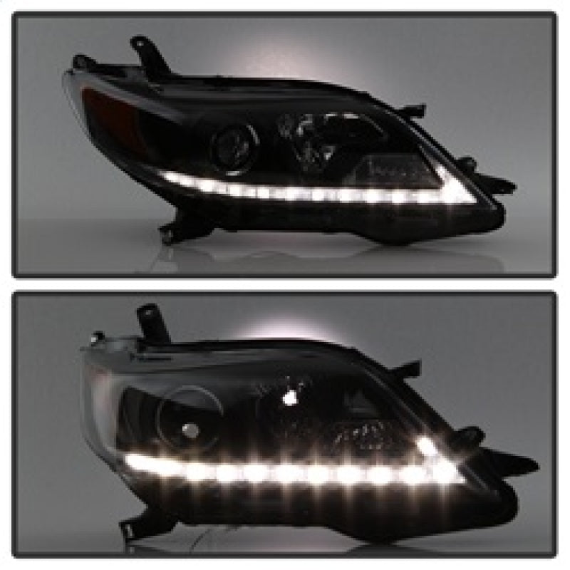 Spyder Toyota Sienna 2011-2014  Projector Headlights - DRL LED - Black PRO-YD-TSEN11-DRL-BK SPYDER