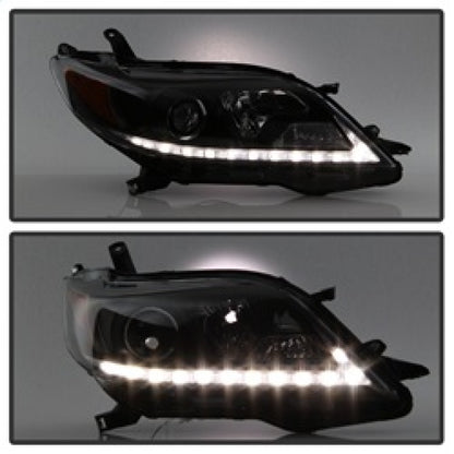 Spyder Toyota Sienna 2011-2014  Projector Headlights - DRL LED - Black PRO-YD-TSEN11-DRL-BK SPYDER